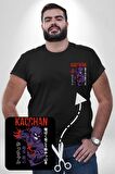 Kasuki Bakugo Anime  Siyah Büyük Beden Kadın Basic Minimal Baskılı Tişört