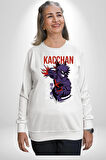 Kasuki Bakugo Anime  Kadın Erkek Beyaz Sweatshirt 