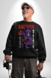 Kasuki Bakugo Anime  Kadın Erkek Siyah Sweatshirt 