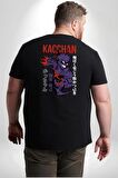 Kasuki Bakugo Anime  Büyük Beden Siyah Tişört Kadın Erkek Ünisex Sırt Baskılı