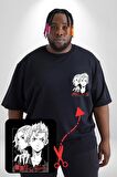 Tokyo İntikamcıları Anime Tokyo Revengers Siyah Büyük Beden Kadın Basic Minimal Baskılı Tişört