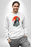 Tokyo Revengers Mikey Red Moon Kadın Erkek Beyaz Sweatshirt 