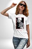 Kaneki Ken Kuma Japon Anime Şeytan Kadın Erkek Unisex Beyaz Organik Baskılı T-Shirt Penye Yüksek Kalite