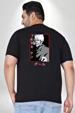 Kaneki Ken Kuma Japon Anime Şeytan Büyük Beden Siyah Tişört Kadın Erkek Ünisex Sırt Baskılı