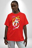 Sailor Moon Anime Usagi Tsukino Pamuklu Bisiklet Yaka Kadın Erkek Oversize Boyfriend Dijital Baskılı Kırmızı T-shirt