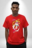 Sailor Moon Anime Usagi Tsukino Pamuklu Bisiklet Yaka Kadın Erkek Oversize Boyfriend Dijital Baskılı Kırmızı T-shirt