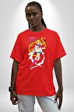 Sailor Moon Anime Usagi Tsukino Pamuklu Bisiklet Yaka Kadın Erkek Oversize Boyfriend Dijital Baskılı Kırmızı T-shirt