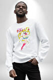 Sailor Moon Anime Usagi Tsukino Kadın Erkek Beyaz Sweatshirt 