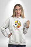 Sailor Moon Ay Savaşcısı Anime Kadın Erkek  Beyaz Kapüşonlu Sweatshirt Hoodie