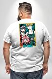 Spy X Family Anime Özel Tasarım Büyük Beden Beyaz Tişört Kadın Erkek Ünisex Sırt Baskılı