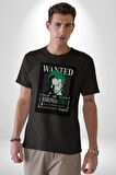 One Piece Luffy Anime Kadın Erkek Unisex Siyah Organik Baskılı T-Shirt Penye Yüksek Kalite