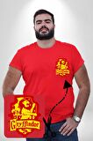 Gryffindor Kırmızı Büyük Beden Kadın Basic Minimal Baskılı Tişört