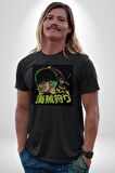 Dark Zoro Anime Kadın Erkek Unisex Siyah Organik Baskılı T-Shirt Penye Yüksek Kalite