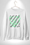 Savaşma Teddy Bear Kadın Erkek Beyaz Sweatshirt 