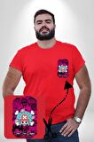 Toni Toni Chopper One Piece Anime Kırmızı Büyük Beden Kadın Basic Minimal Baskılı Tişört