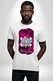 Toni Toni Chopper One Piece Anime Kadın Erkek Unisex Beyaz Organik Baskılı T-Shirt Penye Yüksek Kalite