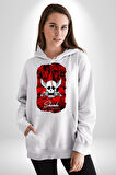 Shank Korsan Partisi Anime Kadın Erkek  Beyaz Kapüşonlu Sweatshirt Hoodie