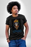 Uzumaki Naruto Anime Kadın Erkek Unisex Siyah Organik Baskılı T-Shirt Penye Yüksek Kalite