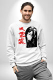 Orachimaru Naruto Japon Anime Kadın Erkek Beyaz Sweatshirt 