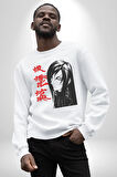 Orachimaru Naruto Japon Anime Kadın Erkek Beyaz Sweatshirt 