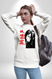 Orachimaru Naruto Japon Anime Kadın Erkek Beyaz Sweatshirt 