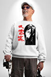 Orachimaru Naruto Japon Anime Kadın Erkek Beyaz Sweatshirt 