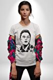 Elon Musk Kadın Erkek Unisex Beyaz Organik Baskılı T-Shirt Penye Yüksek Kalite
