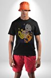 Obito Uchiha Anime Kadın Erkek Unisex Siyah Organik Baskılı T-Shirt Penye Yüksek Kalite