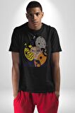 Obito Uchiha Anime Kadın Erkek Unisex Siyah Organik Baskılı T-Shirt Penye Yüksek Kalite