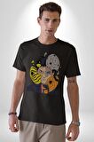 Obito Uchiha Anime Kadın Erkek Unisex Siyah Organik Baskılı T-Shirt Penye Yüksek Kalite