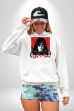 Orochimaru Anime Kadın Erkek  Beyaz Kapüşonlu Sweatshirt Hoodie