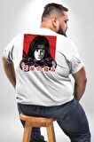 Orochimaru Anime Büyük Beden Beyaz Tişört Kadın Erkek Ünisex Sırt Baskılı