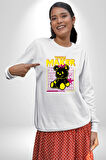Baş Belası Teddy Kadın Erkek Beyaz Sweatshirt 
