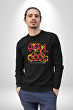 Havalı Kal Kadın Erkek Siyah Sweatshirt 