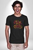 Game Oyun Alanı Kadın Erkek Unisex Siyah Organik Baskılı T-Shirt Penye Yüksek Kalite