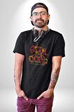 Game Oyun Alanı Kadın Erkek Unisex Siyah Organik Baskılı T-Shirt Penye Yüksek Kalite
