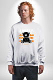 Yalnız Kadın Erkek Beyaz Sweatshirt 