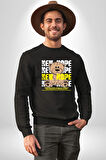 Yeni Umut Kadın Erkek Siyah Sweatshirt 