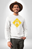 Game Oyun Alanı Kadın Erkek Beyaz Sweatshirt 