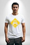 Game Oyun Alanı Kadın Erkek Unisex Beyaz Organik Baskılı T-Shirt Penye Yüksek Kalite