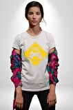 Game Oyun Alanı Kadın Erkek Unisex Beyaz Organik Baskılı T-Shirt Penye Yüksek Kalite