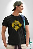 Game Oyun Alanı Kadın Erkek Unisex Siyah Organik Baskılı T-Shirt Penye Yüksek Kalite