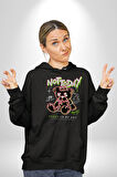 Bugün Değil Kadın Erkek  Siyah Kapüşonlu Sweatshirt Hoodie