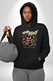 Bugün Değil Kadın Erkek  Siyah Kapüşonlu Sweatshirt Hoodie