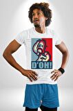 The Simpsons  Kadın Erkek Unisex Beyaz Organik Baskılı T-Shirt Penye Yüksek Kalite