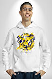 Sebep Olmadan Mutlu OL Kadın Erkek  Beyaz Kapüşonlu Sweatshirt Hoodie