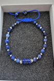 4 MM SODALİT , LAPİS LAZULİ ERKEK DOĞAL TAŞ BİLEKLİK