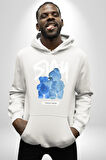 Birlikte Kal Kadın Erkek  Beyaz Kapüşonlu Sweatshirt Hoodie