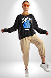 Birlikte Kal Kadın Erkek Siyah Sweatshirt 
