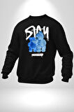Birlikte Kal Kadın Erkek Siyah Sweatshirt 